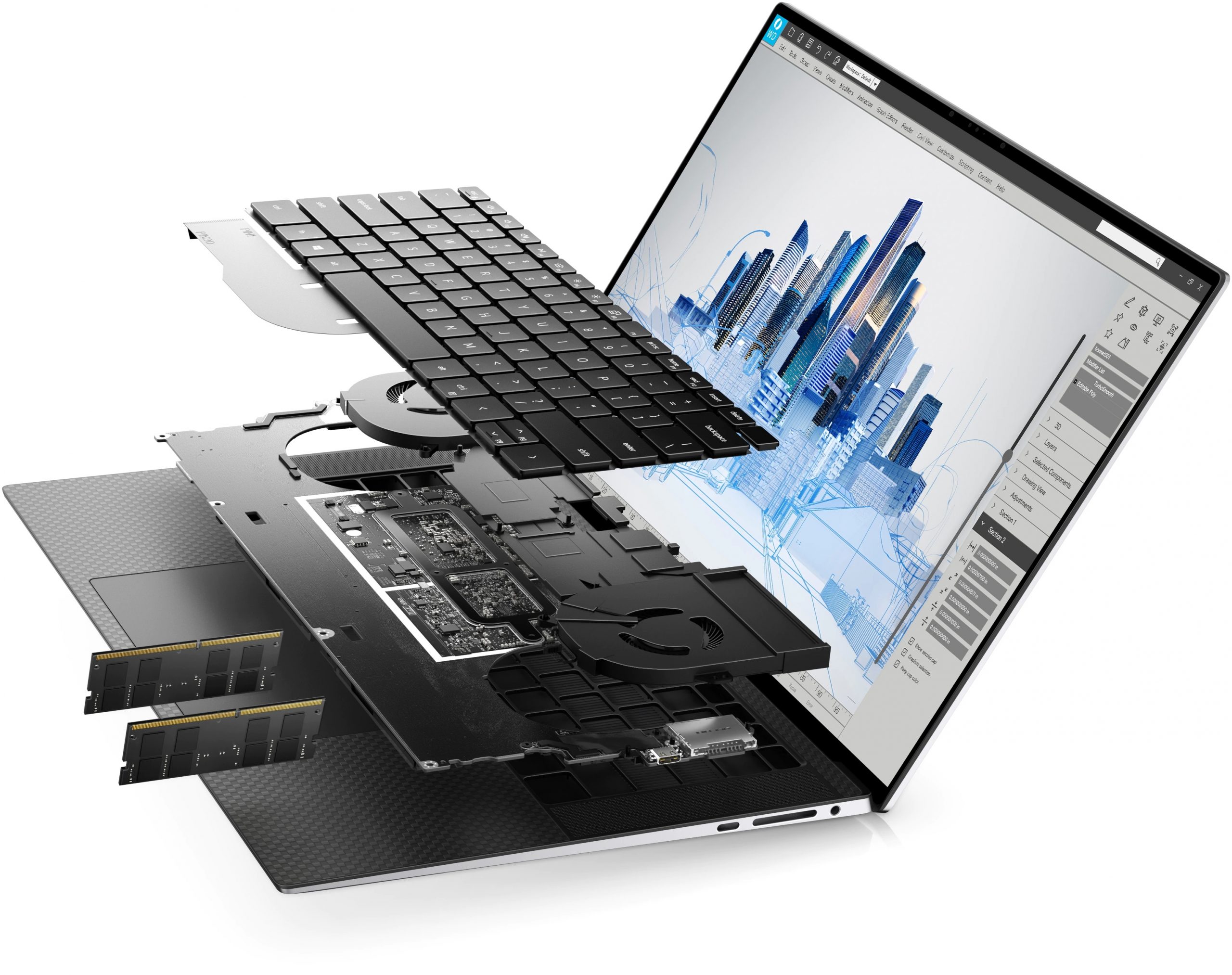 Hệ thống tản nhiệt hai quạt của Dell Precision 5560