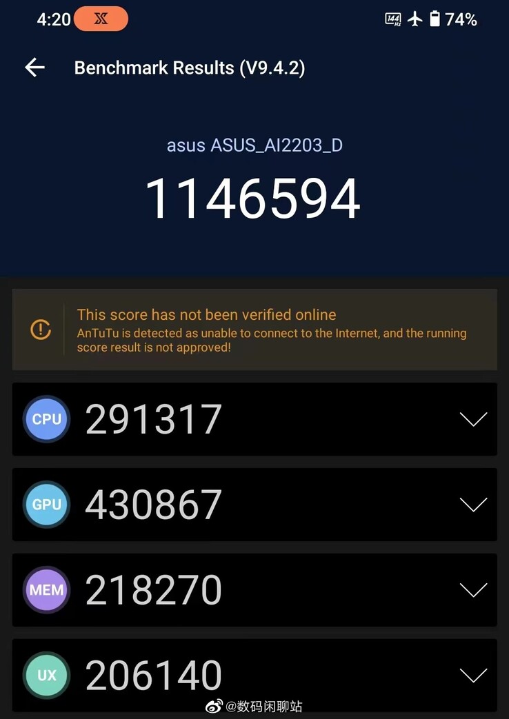 ROG Phone 6D Antutu Benchmark