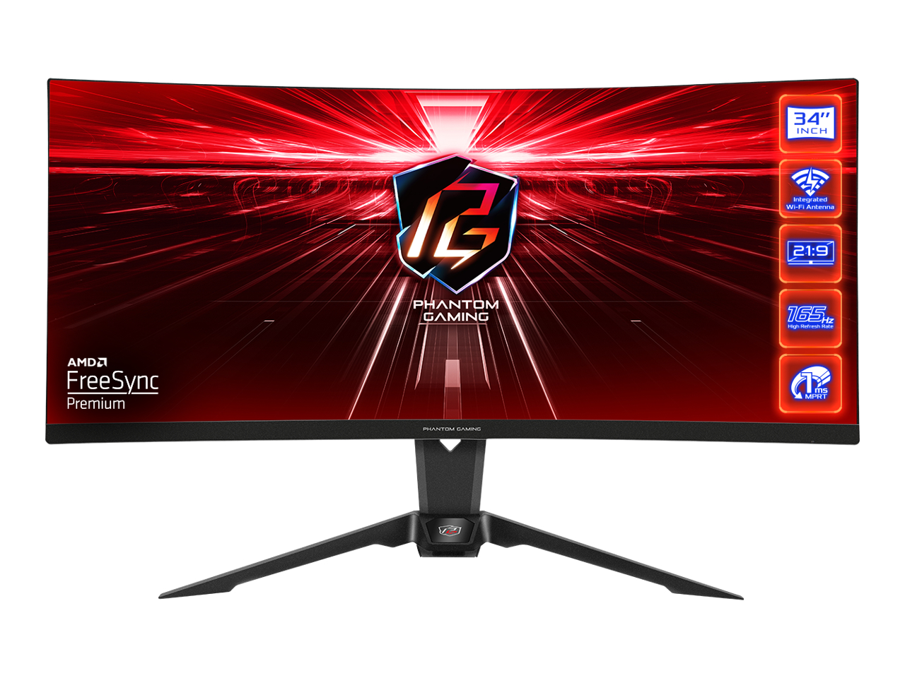ASRock PG34WQ15R2B: Tấm nền VA 34inch WQHD, giá chỉ từ 430 USD
