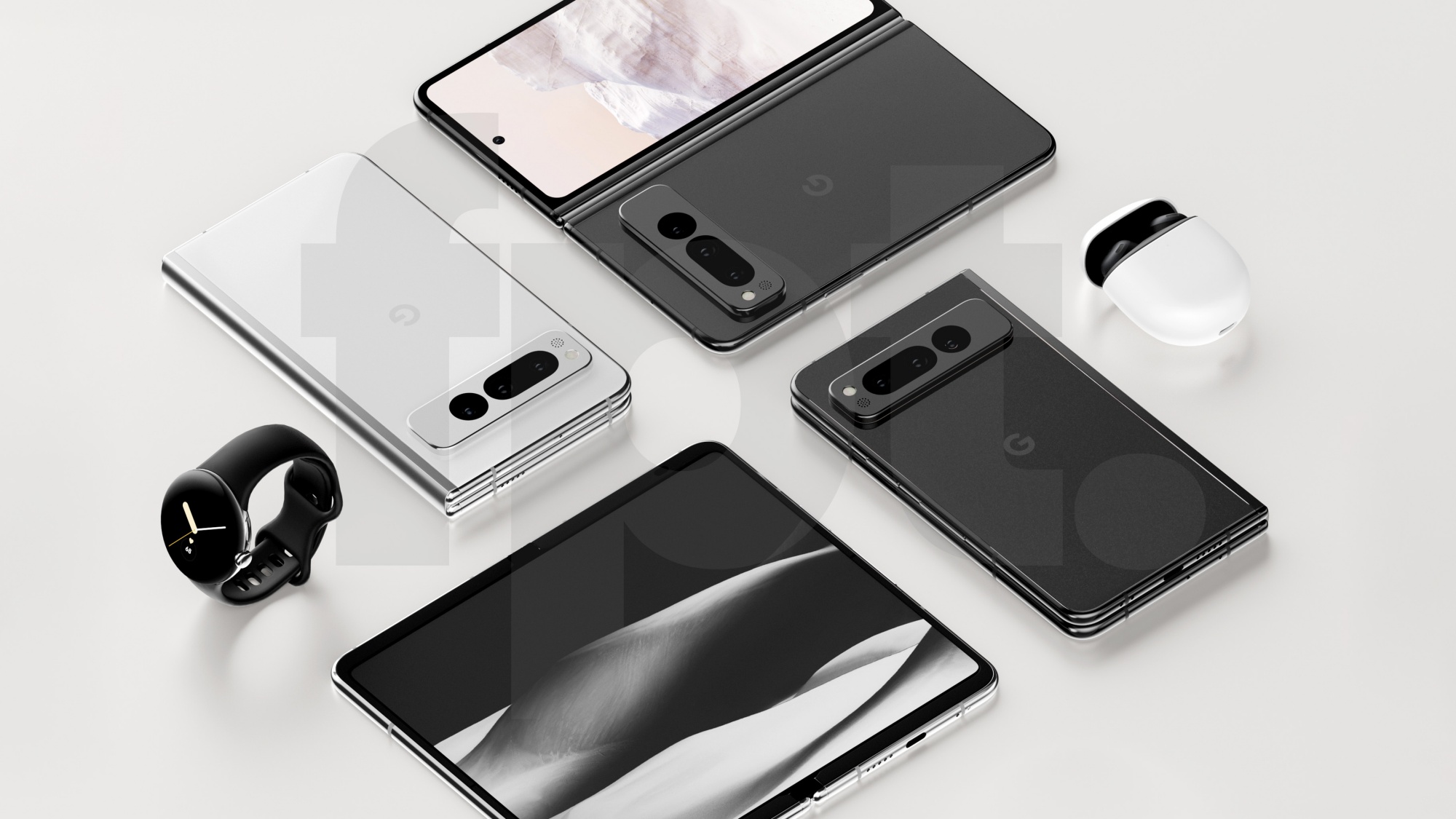 Google Pixel Fold lộ diện hình ảnh Render và thời điểm ra mắt?