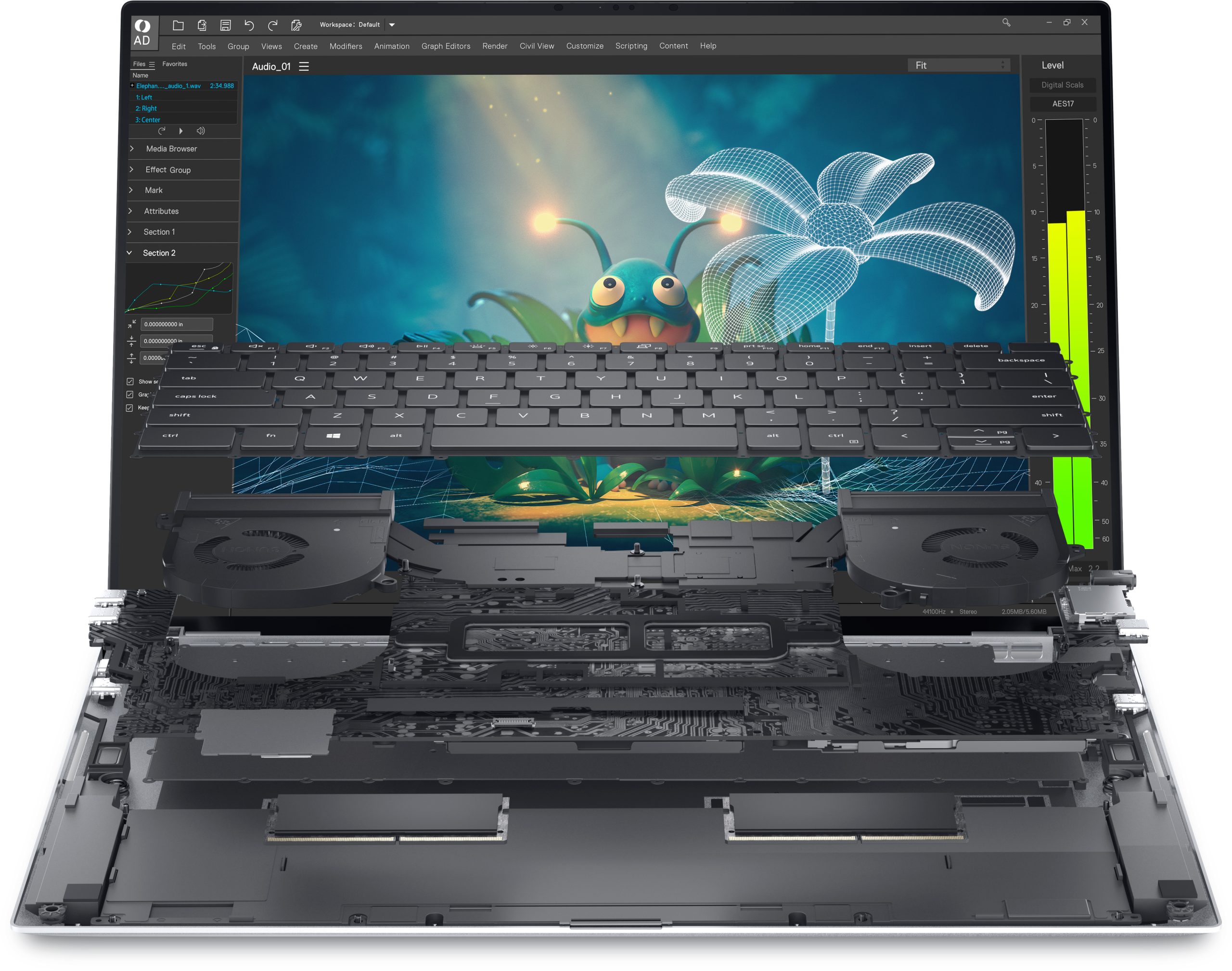 Kiểm tra ngoại quan của laptop Dell khi nhận máy (Hình minh họa: Dell Precision 5570)