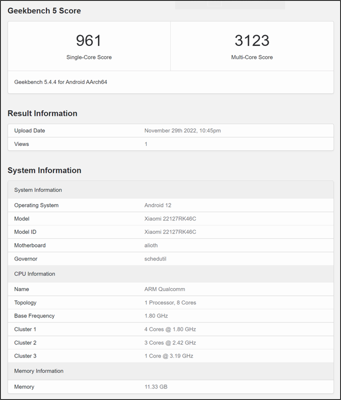 Hiệu năng rò rỉ của Redmi K60E