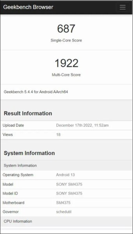 Hiệu năng rò rỉ trên Sony Xperia Ace IV