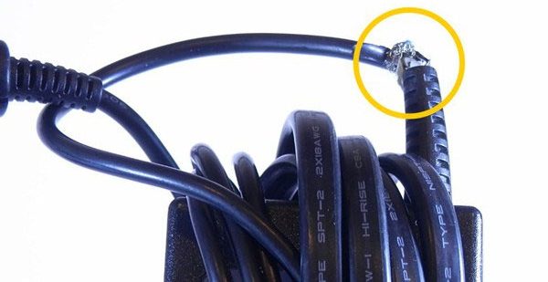 Dây sạc laptop bị hư
