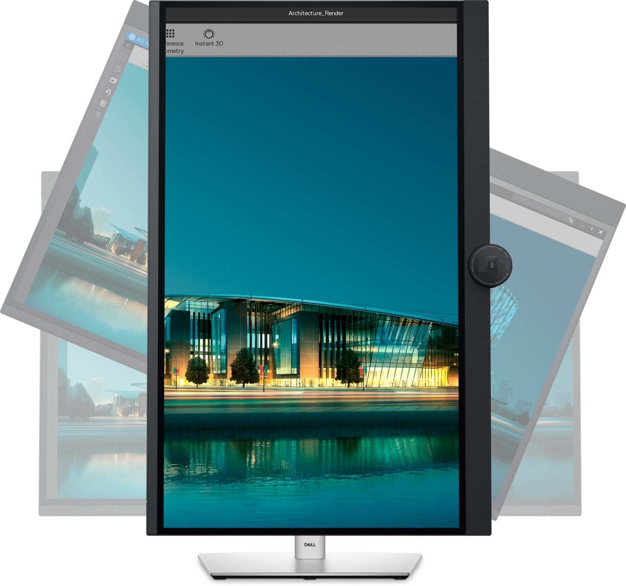 Dell UltraSharp 32 6K U3224KB có thể xoay thành nhiều góc khác nhau