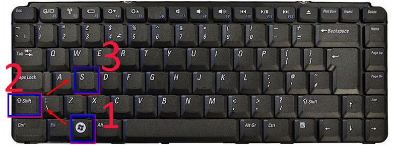 Tổ hợp phím Windows + Shift + S