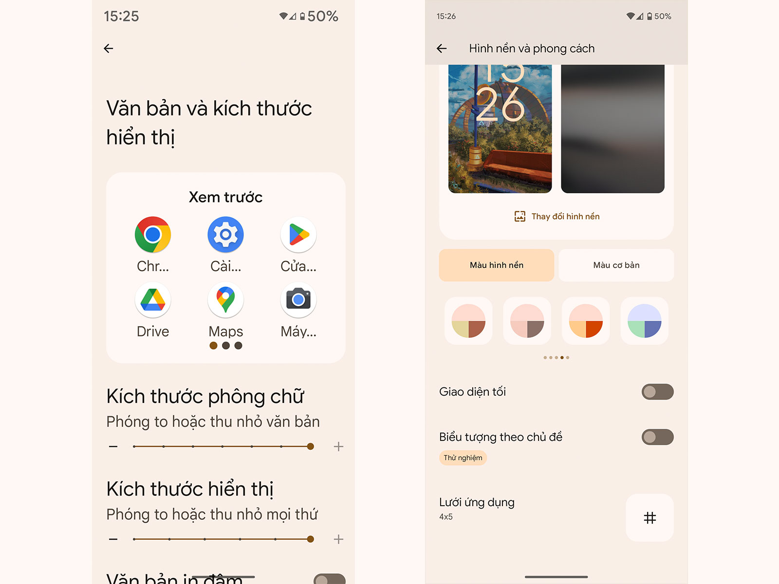 Cá nhân hóa trên Android 14