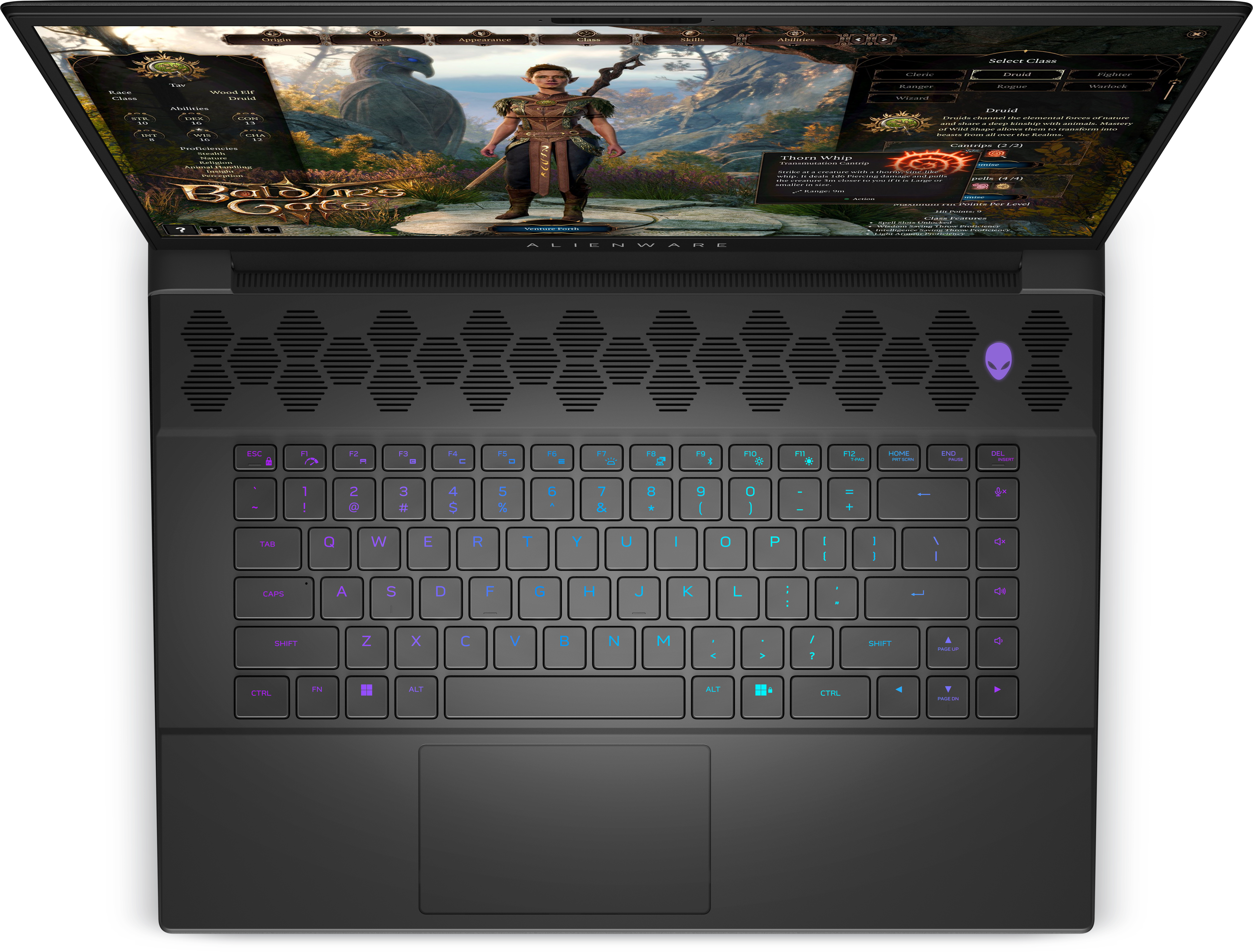 Bàn phím và trackpad trên Dell Alienware M16