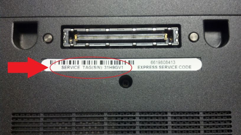 Service Tag trên Laptop Dell