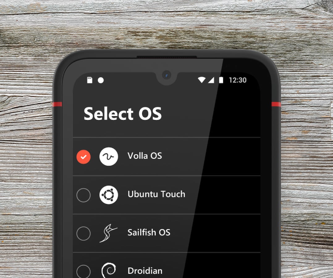 Thiết bị sử dụng Volla OS hoặc Ubuntu Touch thay vì Android