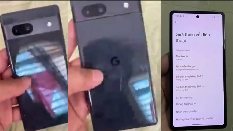 Hình ảnh rò rỉ của Google Pixel 7a