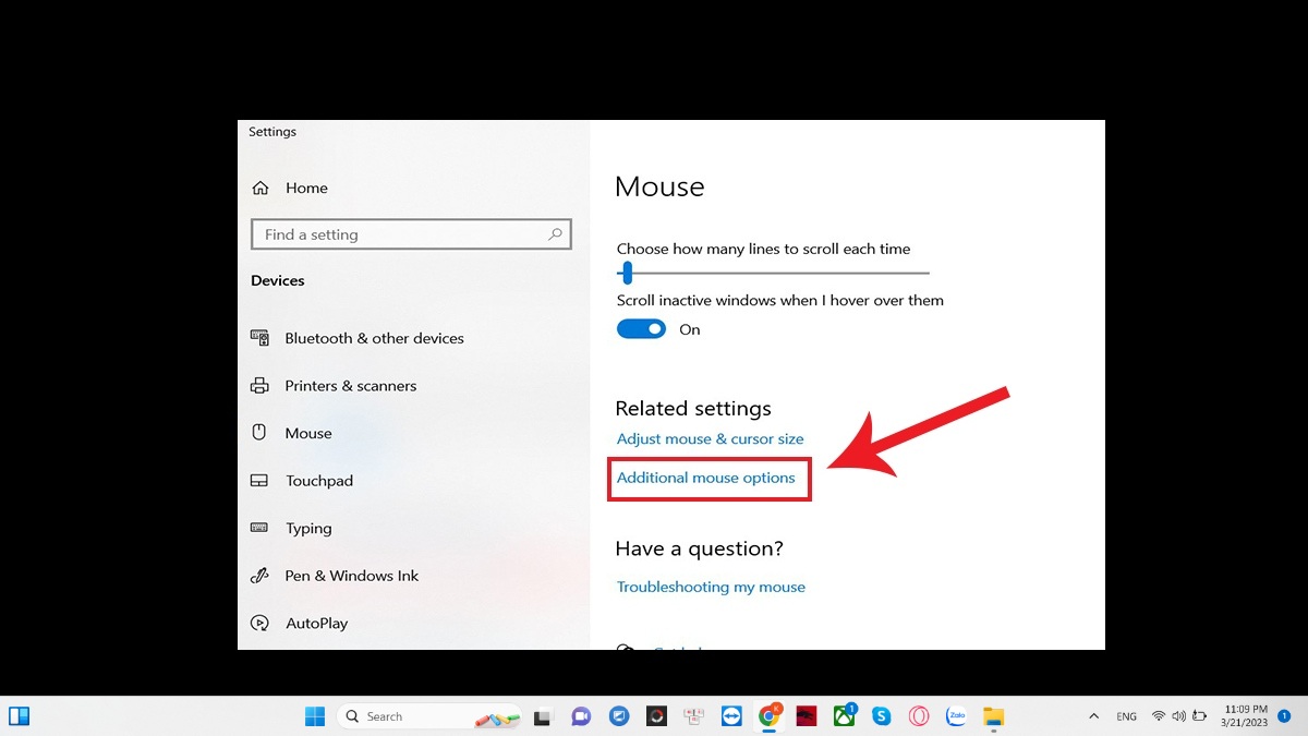 Additional mouse options