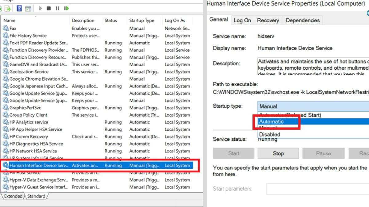 Human Interface Device Service