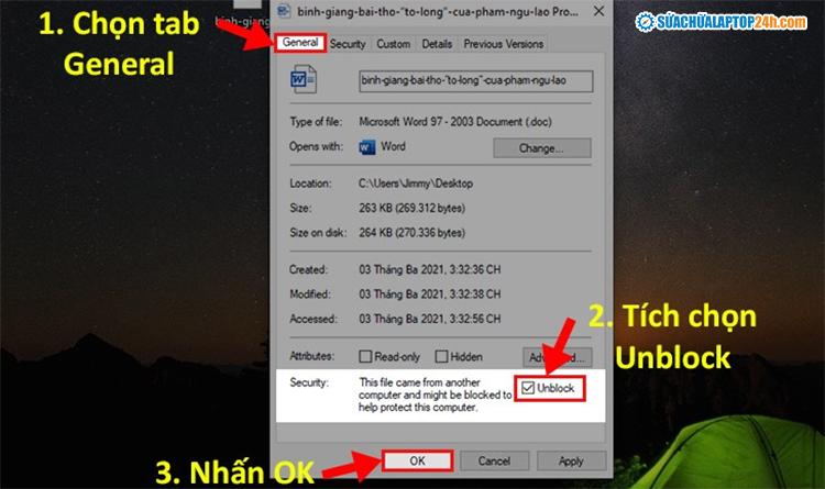 File Word bị mã hoá ô vuông