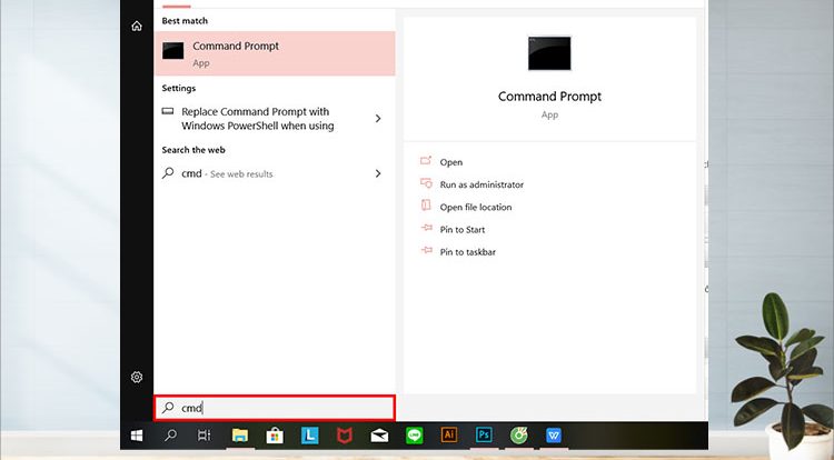 Kiểm tra số serial laptop trên Command Prompt