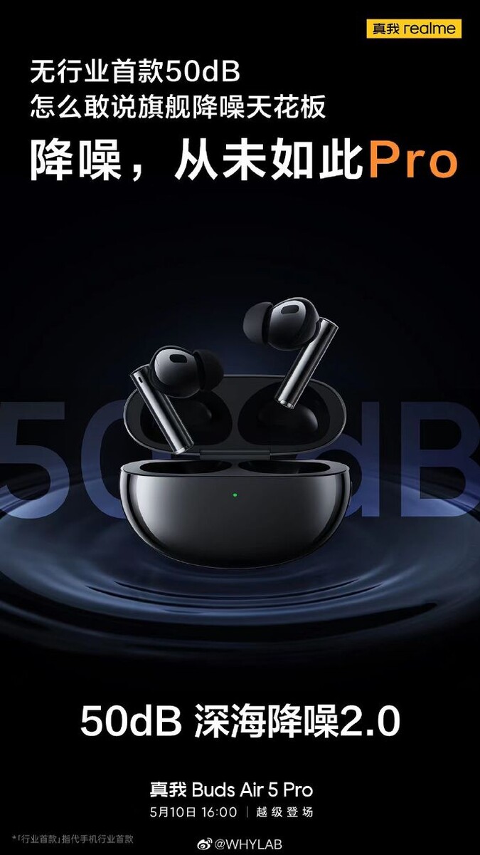 Realme Buds Air 5 Pro được trang bị công nghệ chống ồn lên đến 50dB