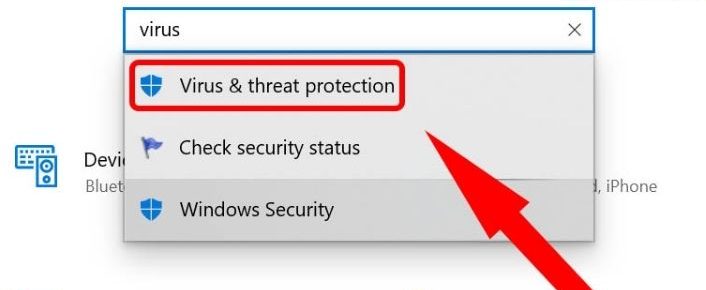 Virus & threat protection