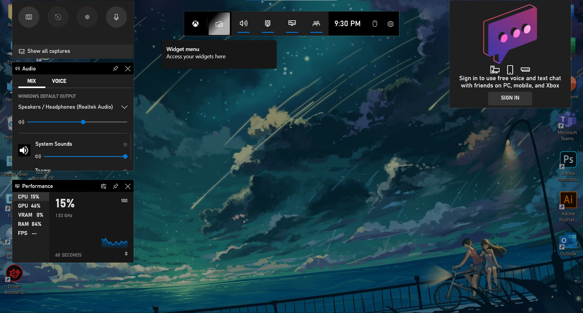 Windows + G
