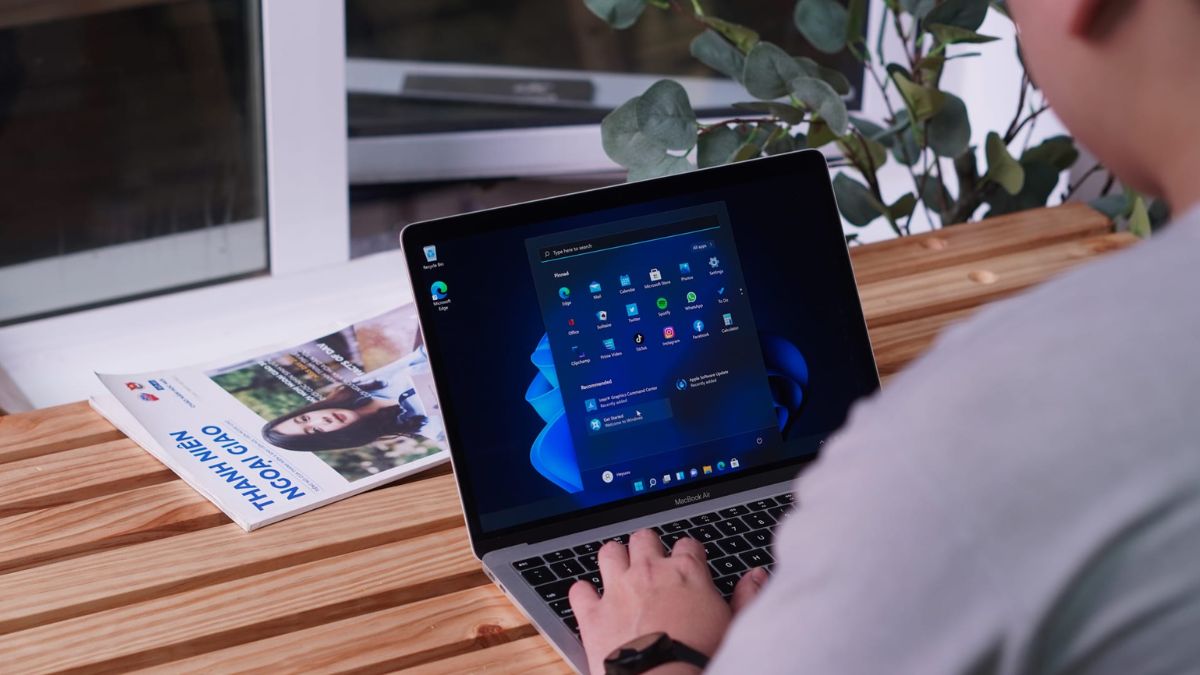 Windows đã được cài đặt thành công vào MacBook