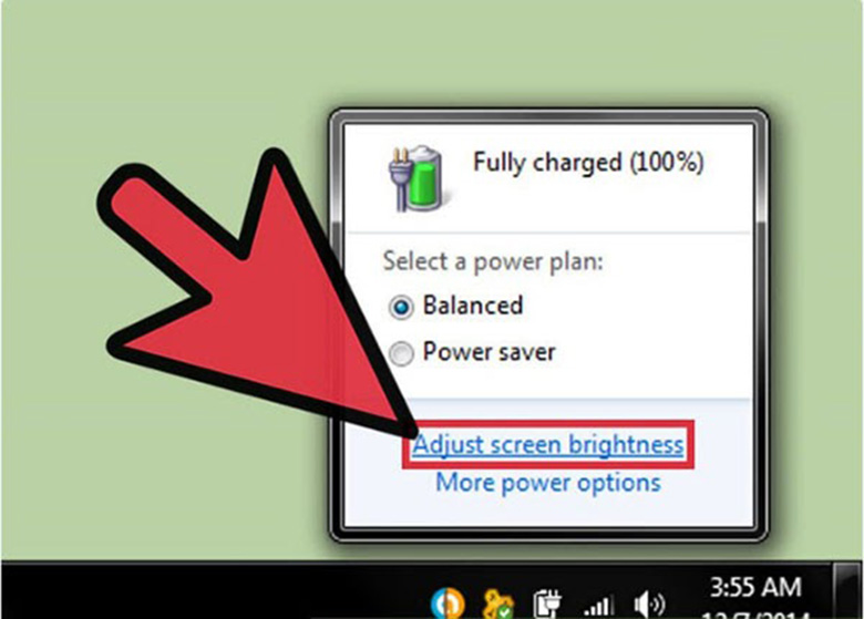 Adjust screen brightness