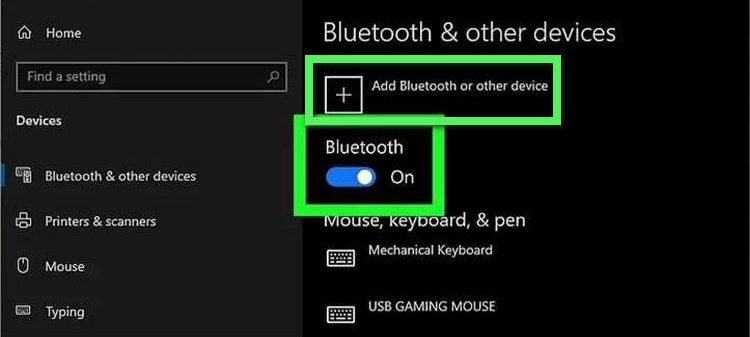 Bluetooth & other devices