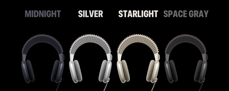 Các tùy chọn màu sắc trên AirPods Max 2