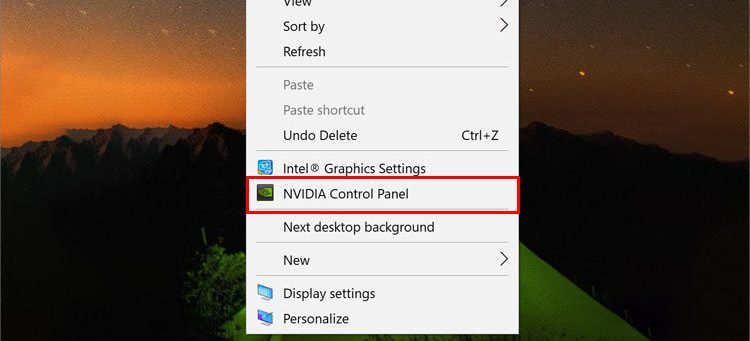 Cài đặt card Nvidia trong menu chuột phải