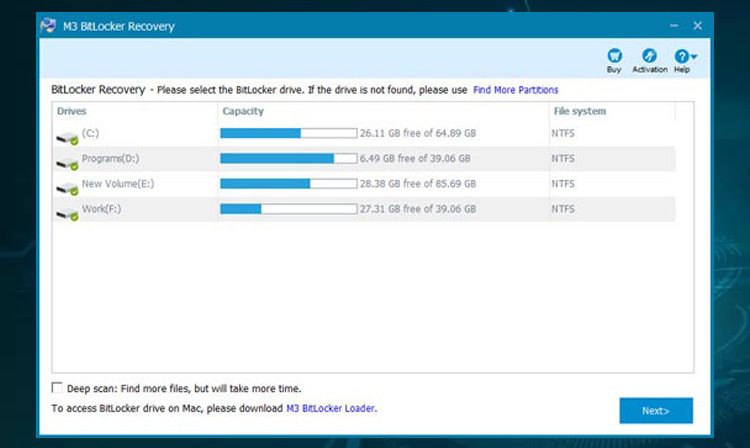 Chọn ổ khóa bị BitLocker