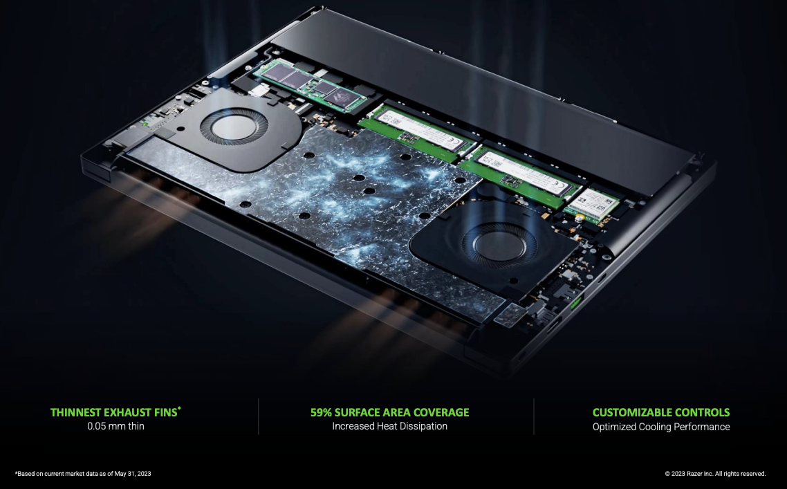 Công nghệ tản nhiệt trên Razer Blade 14 2023