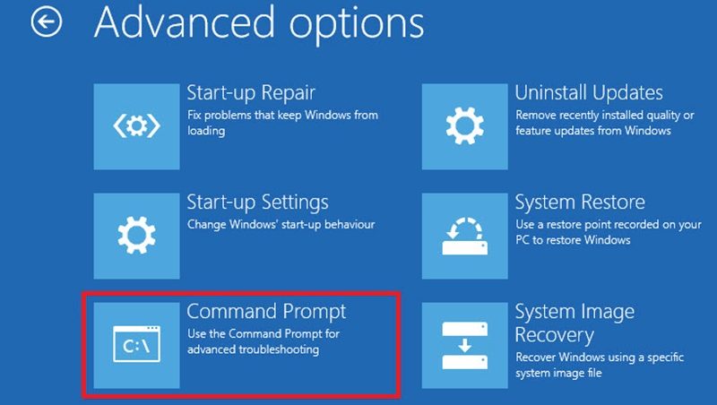 Nhấn chọn Command Prompt