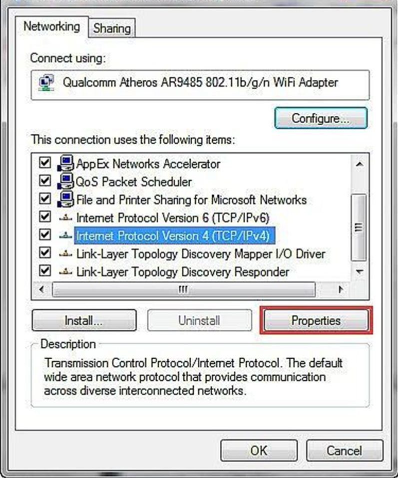 Nhấn chọn TCP-IPv4