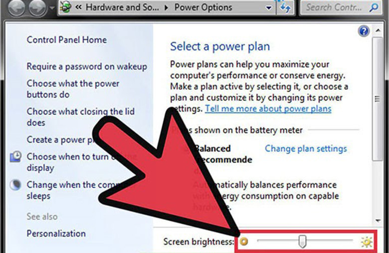 Screen brightness