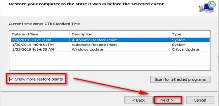 System Restore