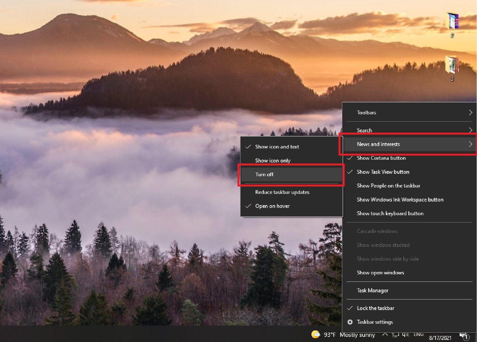 Tắt News and Interests là cách khắc phục nhanh khi Taskbar bị đơ