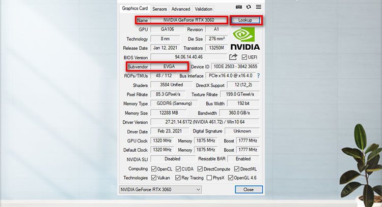 Thông số card màn hình laptop