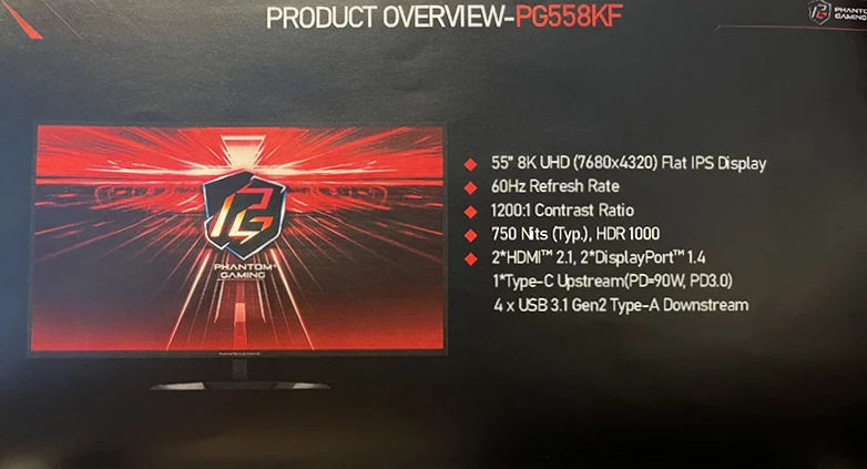 Thông số kỹ thuật trên ASRock PG558KF