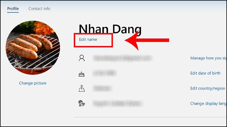 Edit name