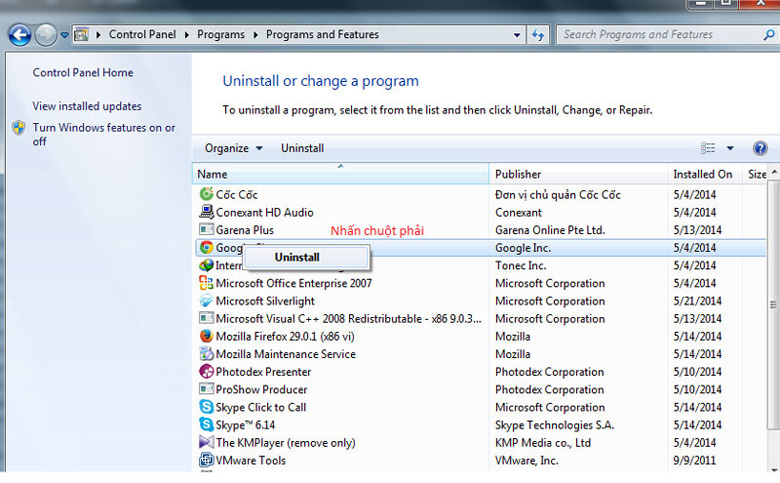 Uninstall