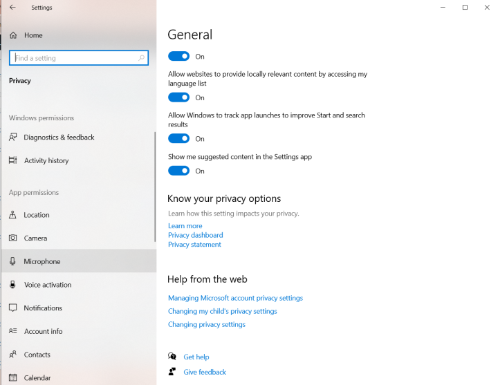 Cách bật micro trên máy tính, laptop Win 10 bằng Windows Settings