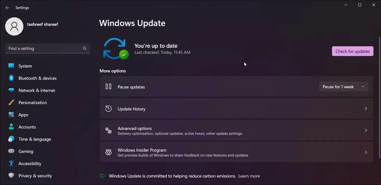Cập nhật Windows 11
