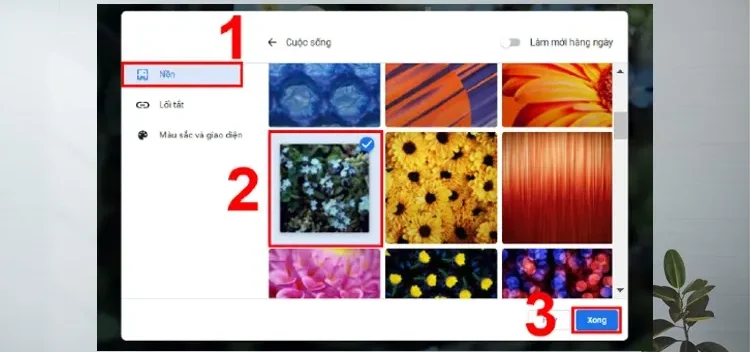 Chọn hình nền yêu thích như là 1 cách để thay đổi giao diện Google Chrome của bạn