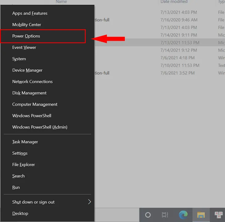 Tắt màn hình laptop sử dụng nút nguồn