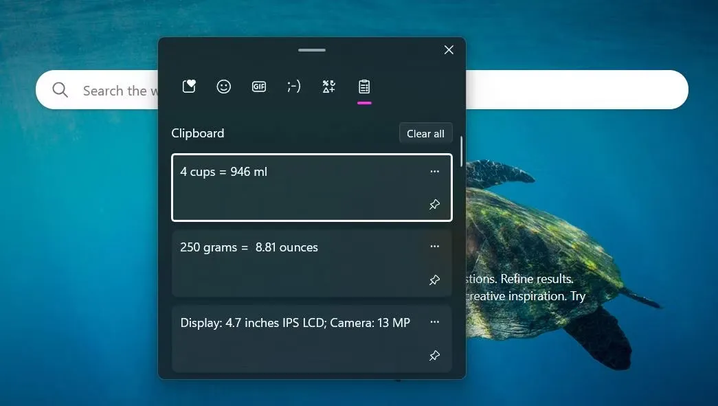 Sử dụng Windows Clipboard