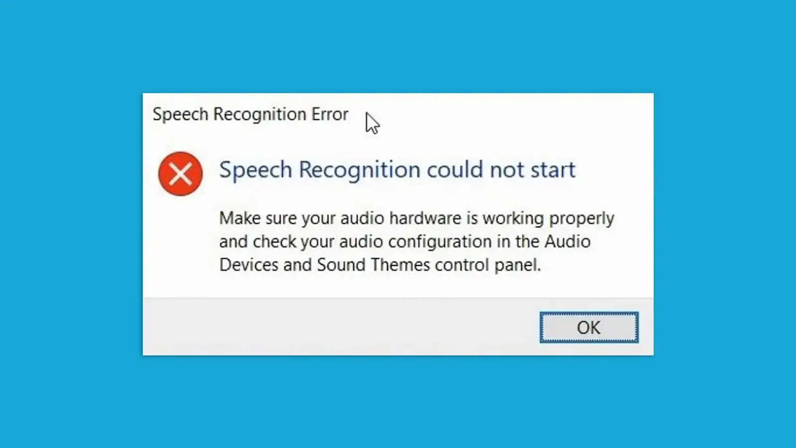 Khắc phục lỗi “Speech Recognition Could Not Start” trên Windows 10