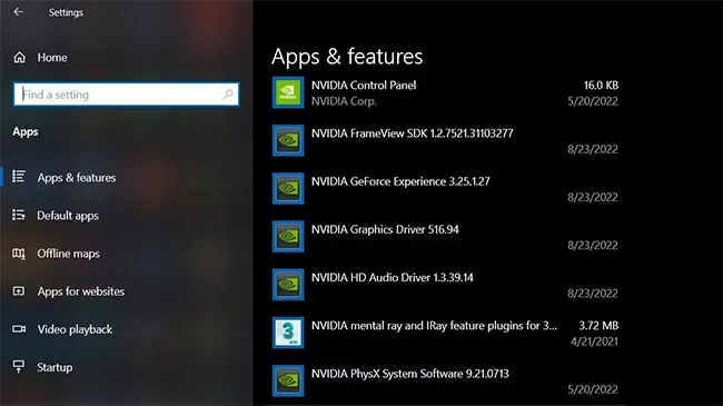 Cài đặt lại driver đồ họa và NVIDIA Control Panel