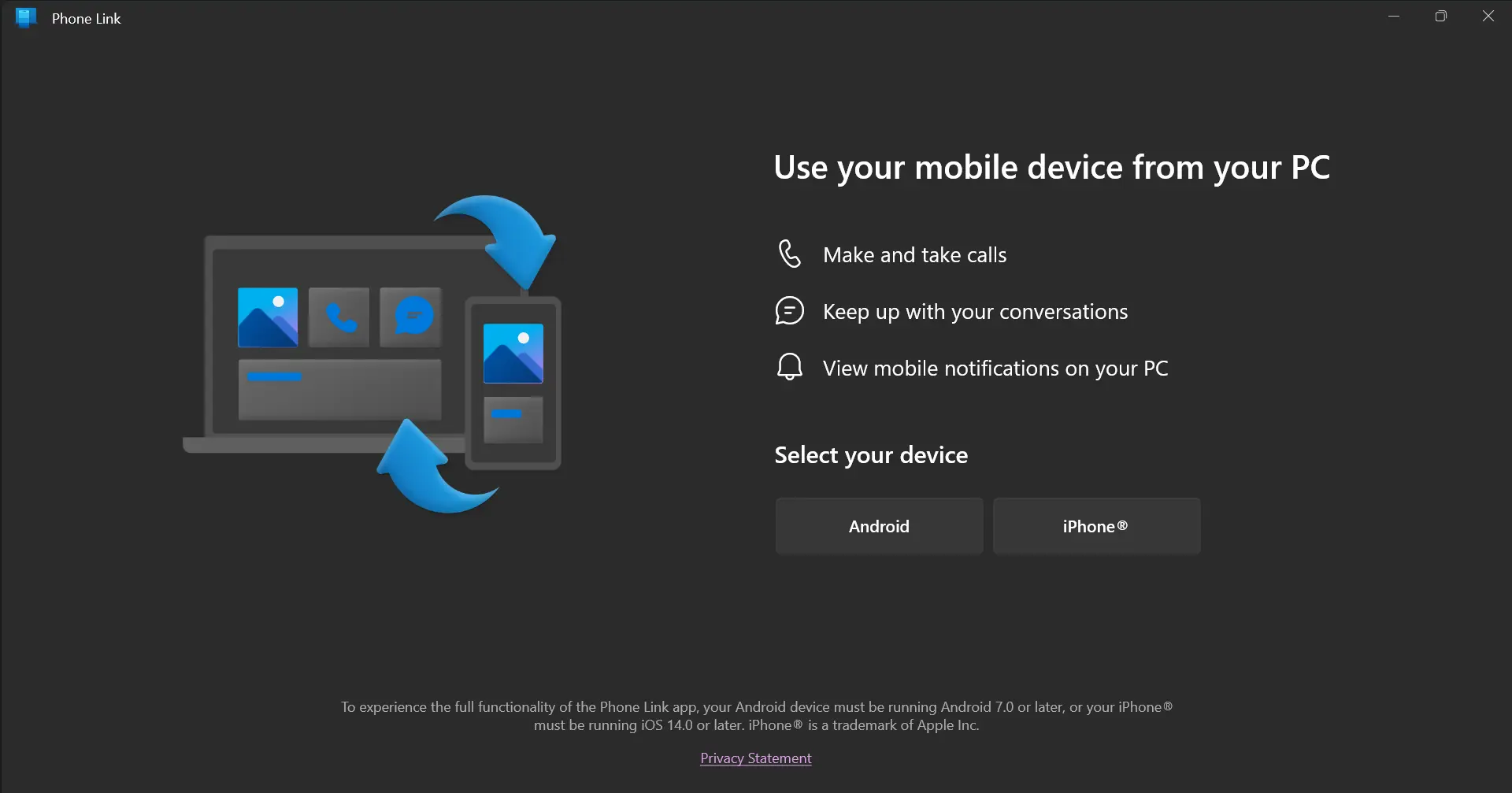 Nhận tin nhắn SMS trên máy tính Windows 11