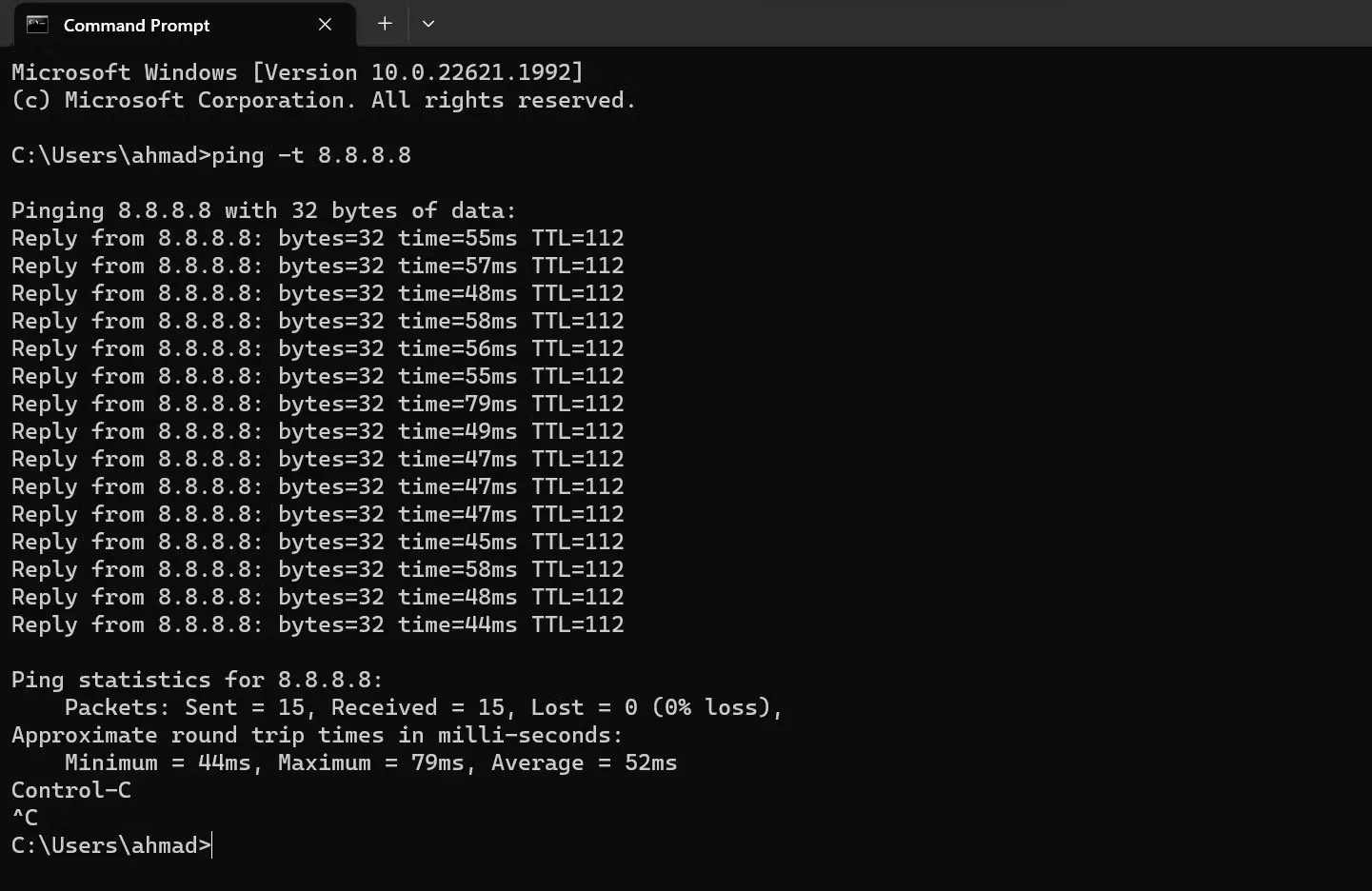 Kiểm tra PING trên Windows