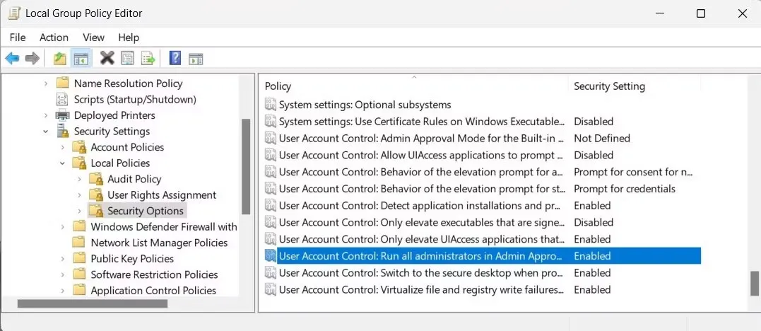 Run all administrators in admin approved