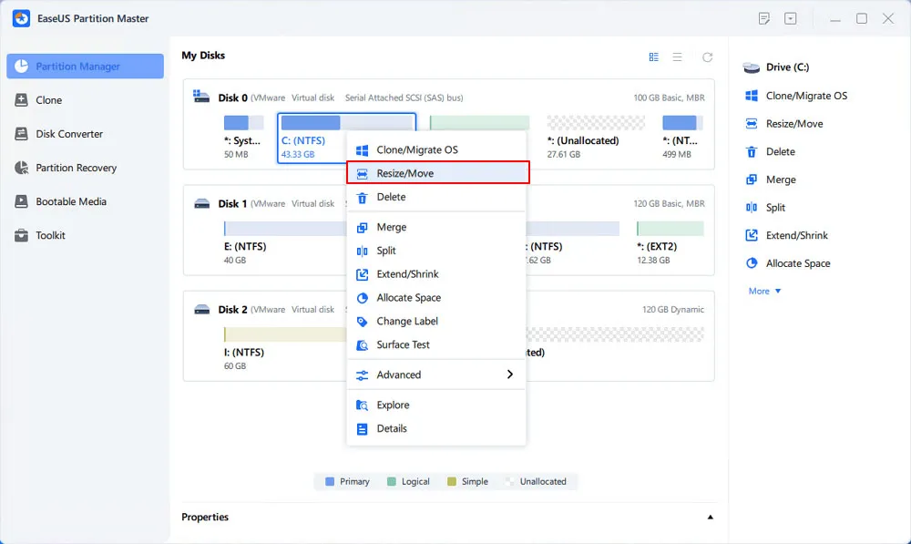 Sử dụng Phần Mềm EaseUS Partition Master