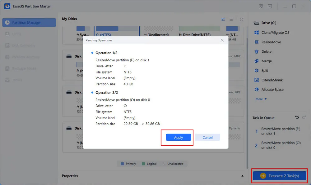 Sử dụng Phần Mềm EaseUS Partition Master